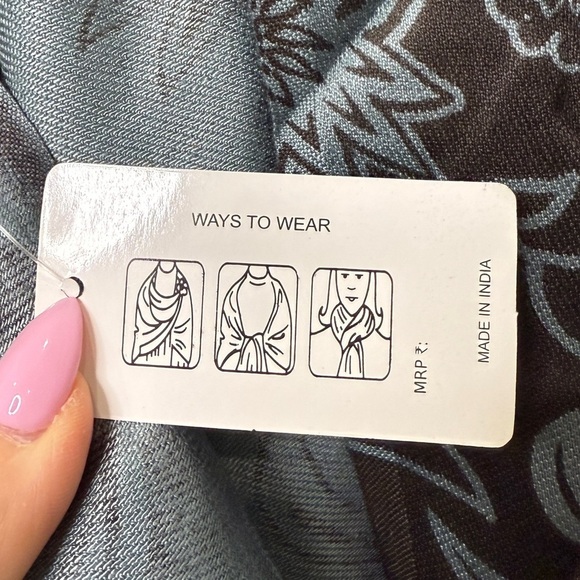 Monika Collection Shawl Scarf Wrap 28x72 - Picture 6 of 6